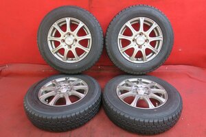 【YS338】スタッドレス 4本*D.O.S MODICA 13×4.00B 4穴 PCD 100 +45 145/80R13 グッドイヤー ICE NAVI ZEA Ⅱ 送料無料