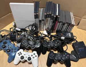 PS2本体 SCPH-79000 マルチタップ　コントローラー5個　ソフトまとめて　PlayStation2 プレイステーション