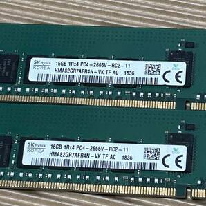 メモリー16GB 2枚 32GB 1xR4 2666V PC4 DDR4 サーバー SKhynixの画像1