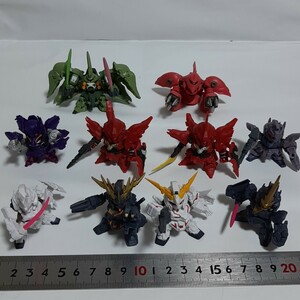 ユニコーン セット ガシャポン戦士 フルカラー ガンダム フィギュア ガシャポン ガチャ ミニ シャンブロ クシャトリヤ