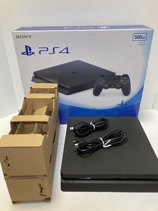 PlayStation4 CUH-2000AB01 500GB ジェットブラック 黒 本体 電源コード HDMIケーブル 封印シール付 簡易動作確認済 初期化済 プレステ PS