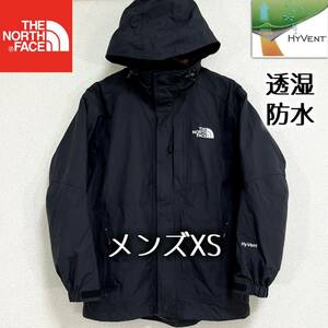 美品人気 ノースフェイス マウンテンパーカー メンズXS ブラック 透湿防水 THE NORTH FACE ナイロンジャケット マウンテンライト 黒