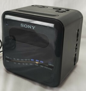 *SONY ICF-C101 clock radio Digital 24 black Sony digital alarm clock FM/AM operation goods *