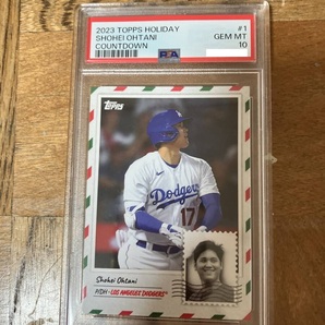 送料無料 PSA10 topps now 大谷翔平 MLB Holiday Card ホリデーカード クリスマス ドジャース ohtani shohei WBC トップス カードの画像1