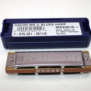 ホーナー ハーモニカ C調 HOHNER 532/20 MS C Blues Harp ブルースハープ 10ホール 4点 まとめ ユーズド品の画像7