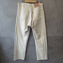 イタリア製 Levi's リーバイス501 カラーデニムパンツ W34 L36 メンズ レディース ベージュ ジーンズ ジーパン ボトムス ヨーロッパ _画像4