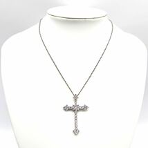 SWAROVSKI｜スワロフスキー ネックレス【アクティ】クロス 十字架 ラインストーン シルバーカラー アクセサリー ブランド a478et_画像2