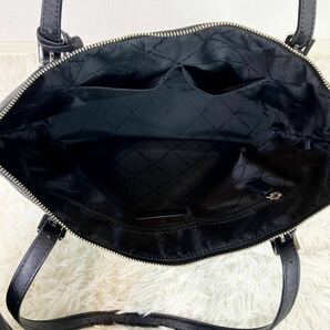 1円【極美品 定価10万】Michael Kors マイケルコース 総柄 サフィアーノ 大容量 A4◎ 肩掛け◎ ビジネス バッグ トート レザー メンズ 黒の画像8