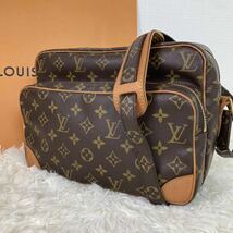 1円 【美品 入手困難】◎定価17万 美品 LOUIS VUITTON ルイヴィトン ショルダーバッグ ナイル M45244 モノグラム ブラウン◎_画像1