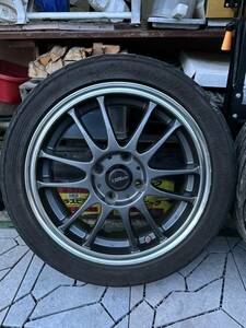 ダイハツ　コペンで使用　クロススピード15インチ5J オフセット45 タイヤ、ナンカン165/50R15 