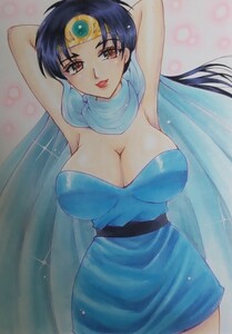 Art hand Auction Ilustración dibujada a mano Dragon Quest La aventura de Dai Sage Marine☆ A5, historietas, productos de anime, ilustración dibujada a mano