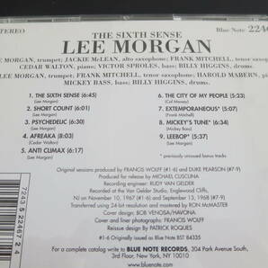 名盤 良品 LEE MORGAN「THE SIXTH SENSE」 輸入盤（ボーナストラック3曲入り）の画像3