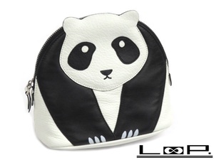 V снижение цены V# новый такой же # Loewe сумка Panda кожа черный белый [74806]