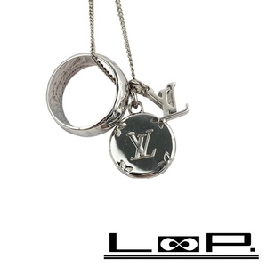 V снижение цены V # б/у # Louis Vuitton монограмма кольцо колье серебряный SV M62485 [90899]