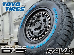 夏タイヤ 新品 RAV4 デリカD5 アウトランダー 16インチタイヤホイールセット トーヨー オープンカントリー RT235/70R16 ホワイトレター