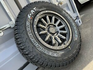 4本セット 16インチ 7.5j 245/70R16 デリカD5 RAV4 CX-5 エクストレイル 新品 タイヤホイールセット ホワイトレター YOKOHAMA ジオランダー