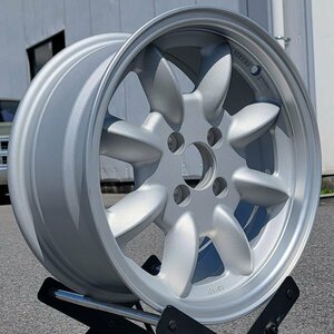 送料込み 4本価格!! 15x7.0J+20 PCD 100 4H 15インチ 7j pcd 100 4穴 CB 73.1 新品ホイール WR110-SIL ドリフト レーシング エイトスポーク