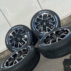 ドレスアップ!! 215/60R17 ハイエース 新品 タイヤホイール4本セット 17インチ 6.5j ホワイトレター 深リム ヨコハマ PARADA PA03