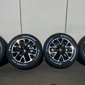 車検対応!! ホワイトレター 深リム ハイエース 215/60R17 17インチ 6.5j 新品 タイヤホイール4本セット ヨコハマ PARADA PA03