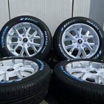 ドレスアップ!! ハイエース 深リム ホワイトレター 6.5j 215/60R17 新品 4本セット タイヤホイールセット YOKOHAMA PARADA PA03_画像3