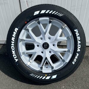 ホワイトレター仕様 215/60R17 ハイエース 新品 4本セット タイヤホイールセット 深リム 17インチ 6.5j YOKOHAMA PARADA PA03 ドレスアップ