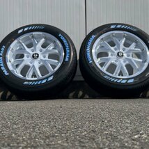 車検対応!! ハイエース 深リム ホワイトレター 17インチ 6.5j 215/60R17 新品 4本セット タイヤホイールセット YOKOHAMA PARADA PA03_画像3