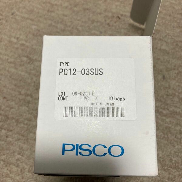 PC12-03SUS 10個セット　ピスコ SUS304継手 ストレート R3/8 PC12-03SUS