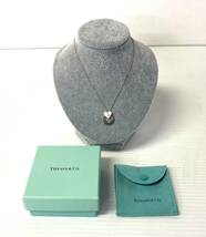 ★☆②TIFFANY&Co. ティファニー ネックレス シルバー925 テンシルハート SV925 保存袋 箱付き アクセサリー☆★_画像1