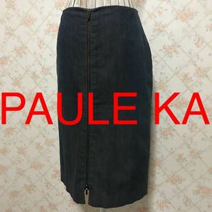 ★PAULE KA/ポールカ★極美品★デニムタイトスカート38(M.9号)