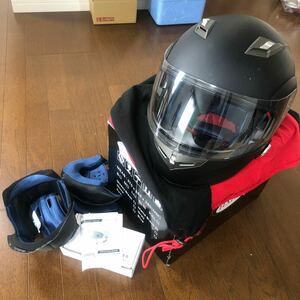 バイク用ヘルメット BM2-S freedconn システムヘルメット インカム内蔵 Bluetooth 内蔵ゴーグル サイズ:L XL 説明書 箱 保存カバー付き 