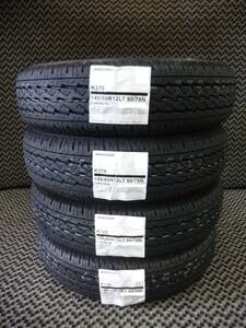 4本送料込み14,300円～★ブリヂストンK370★145/80R12★145R12　6PR同等品★軽トラック・軽バン・ハイゼット・エブリー・キャリー