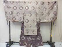 1円 中古 正絹 法衣 色衣 御祭服 狩衣 神主 神官 衣装 法衣店 京都 装束 お寺 神社 花七宝 身丈115cm ◆逸品◆【夢職】★★★★_画像2