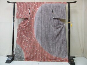 1円 良品 正絹 着物 訪問着 縮緬 卒業 入学 金彩 染め分け 吹き寄せ 草花 高級 袷 身丈155cm 裄68cm ◆逸品◆【夢職】★★★★