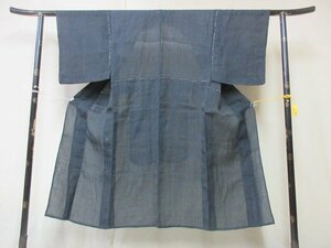 1 иен хорошая вещь натуральный шелк кимоно длина надеты . мужской японский костюм античный .. какой ... модный высококлассный одиночный . длина 131cm.62cm[ сон работа ]***