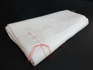 1 jpy superior article silk . after crepe-de-chine feather shaku Japanese clothes white plain high class cloth length 980cm unused * excellent article *[ dream job ]****