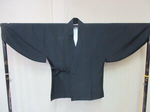 1円 良品 化繊 法衣 黒衣 御祭服 師衣 神主 神官 衣装 法衣店 京都 装束 お寺 神社 無地 身丈80cm【夢職】★★★