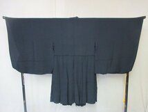 1円 良品 正絹 法衣 黒衣 御祭服 師衣 神主 神官 衣装 法衣店 京都 装束 お寺 神社 無地 身丈112cm【夢職】★★★_画像2