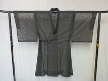 1円 良品 正絹 法衣 色衣 紗 夏物 茶色 御祭服 師衣 神主 神官 衣装 人丸堂 法衣店 京都 装束 お寺 神社 無地 身丈110cm【夢職】★★★_画像1