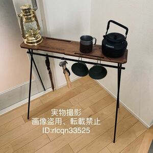  camp for super high quality folding iron hanger wooden tabletop rack outdoor storage sack attaching 17cmx72cmx75cm 1.4kg