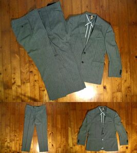 ☆注意有☆ザ　スーツカンパニー【THE SUIT COMPANY】100‘S ＆SILK シルク混ウール スーツ セットアップ 165-4Drop グレー 春夏