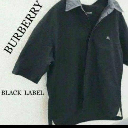 バーバリー　BLACK LABEL　半袖ブラックシャツ