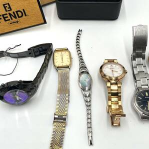 1円 ブランド 腕時計 まとめ売り 8本 FENDI Vivienne Westwood SEIKO DOLCE LONGINES GSX バットマン タグ付き 他 稼働品ありの画像6