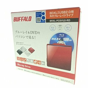 未開封品 BUFFALO バッファロー ポータブル ブルーレイドライブ BRXL-PC6VU2-RD レッド 外付 Blu-ray BDXL USB2.0 PC周辺機器 中古