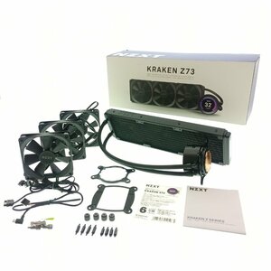 NZXT simple water cooling CPU cooler,air conditioner KRAKEN Z73 RL-KRZ73-01 360mm(120mm×3) black liquid crystal monitor original work endurance quiet sound custom PC parts used 