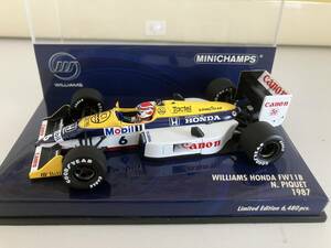 3＞PMA ミニチャンプス 1/43 ウィリアムズ ホンダ FW11B【N.ピケ】1987