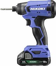 電動ドライバー　電動工具　HiKOKI(ハイコーキ) 18V コードレス インパクトドライバ ー 蓄電池×1個 充電器 ケース付 FWH18DA(BG)　DIY_画像1