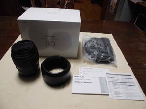  super-beauty goods Fuji film FUJIFILM FUJINON GF 80mm f1.7 R WR GFX original box manual case other complete set 