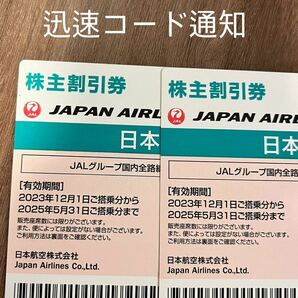 JAL株主優待券 株主割引券 2枚 2025年5月31日まで日本航空 JAL の画像1