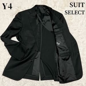 SUIT SELECT スーツ ジャケット 背抜き センターベンツ ブラック S相当 Y4