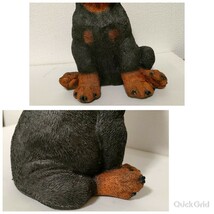 イタリア製　Demain　Castagna　ドマン　カスターニャ　犬　置物　ロットワイラー　樹脂製　高さ23cm　中古 ディスプレイ オブジェ　1994年_画像3